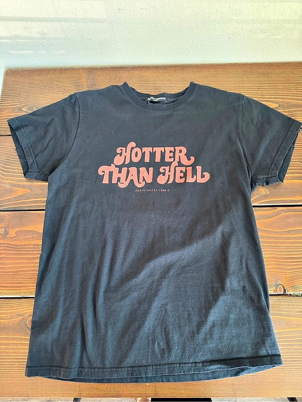 Brandy Melville Hotter Than Hell Death Valley Graphic Tee Black